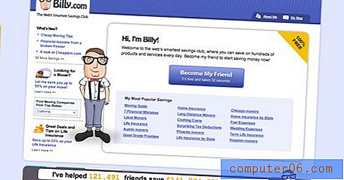 Web dizaina kritika # 21: Billy.com