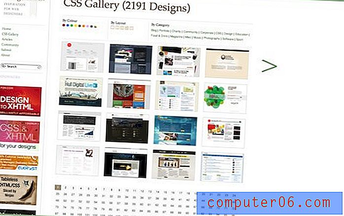 70 skaistas, izvēlētas CSS galerijas