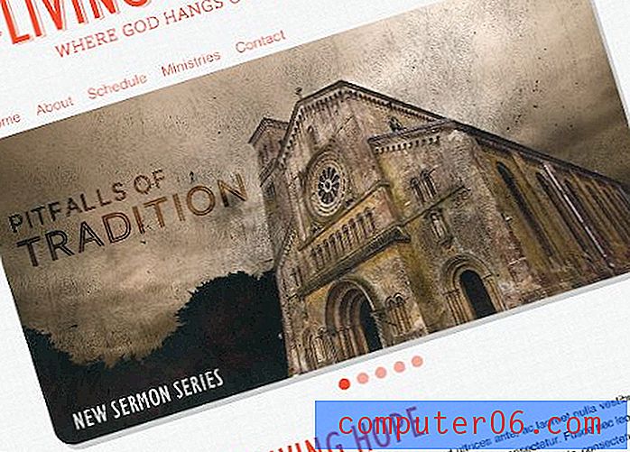 Diseñando una página de inicio de la Iglesia sin el desorden