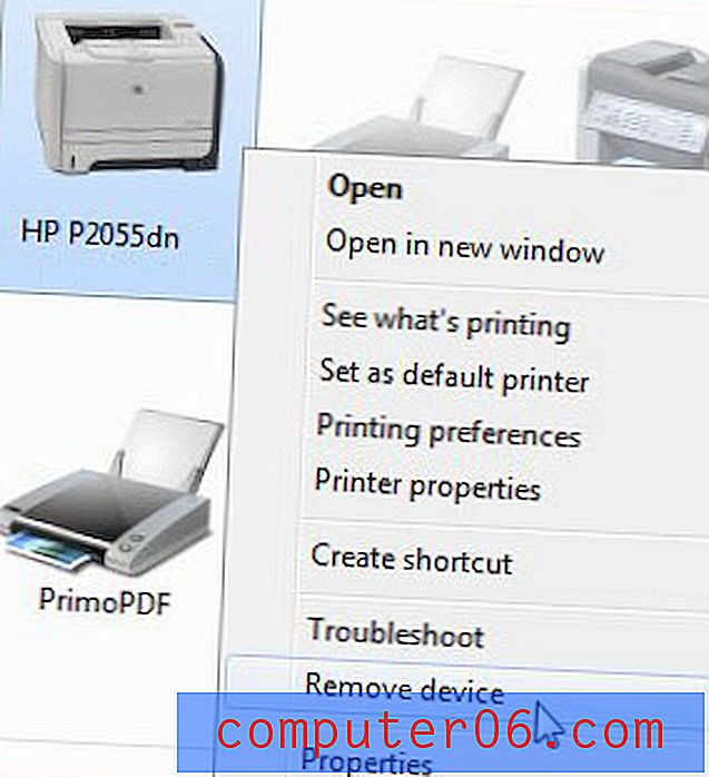 Kā iestatīt HP Laserjet P2055dn operētājsistēmas Windows 7 mājas grupā
