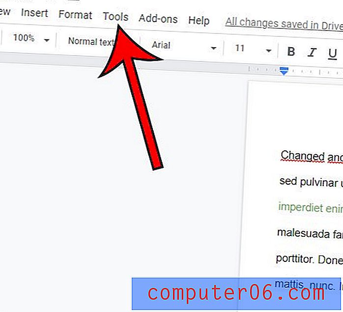 Como parar de sublinhar erros ortográficos no Google Docs