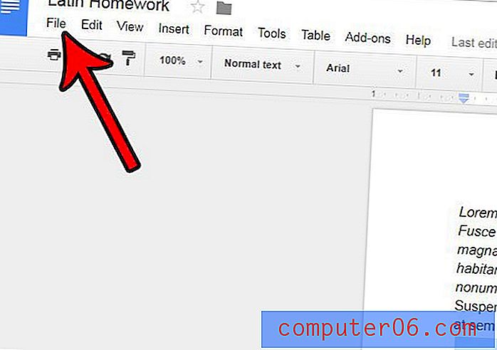 Herunterladen aus Google Text & Tabellen als Microsoft Word-Datei