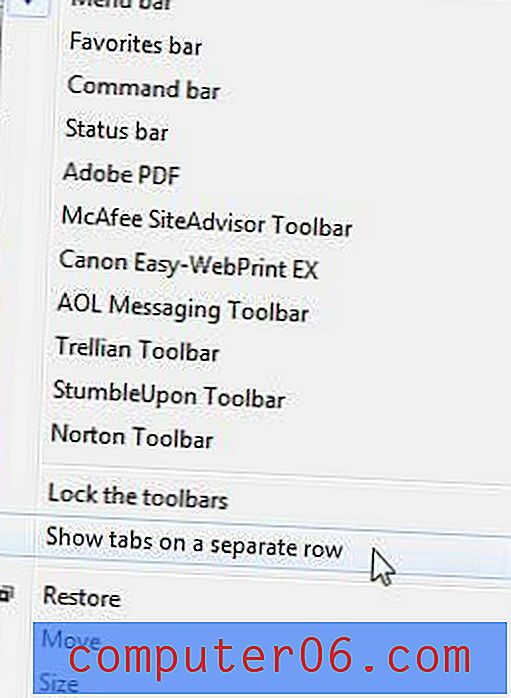 Como expandir a barra de endereços do Internet Explorer 9