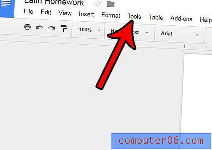 Como obter uma contagem de palavras para um documento no Google Docs