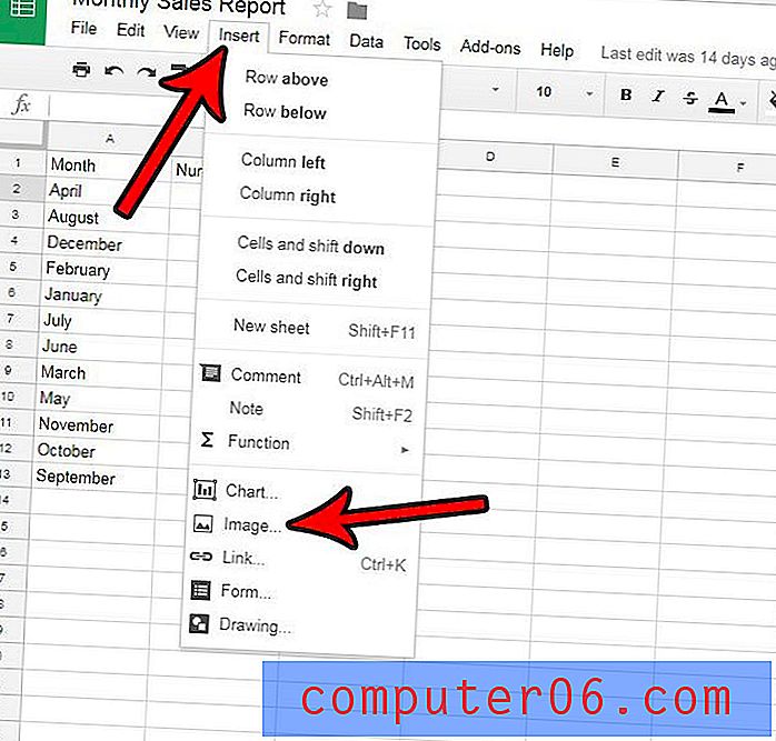 Slik setter du inn et bilde i Google Sheets