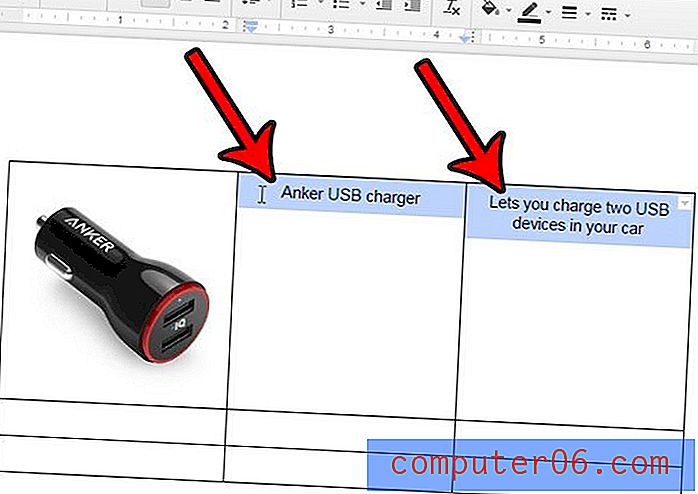 Cómo cambiar la alineación vertical en celdas de tabla en Google Docs