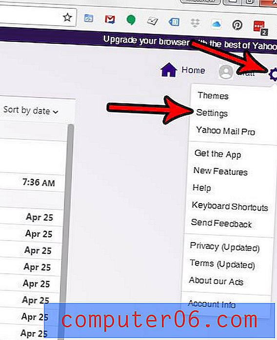 Kā pārslēgties starp pilnībā piedāvāto un pamata režīmu pakalpojumā Yahoo Mail