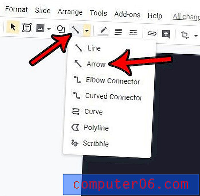 So fügen Sie einen Pfeil in Google Slides hinzu