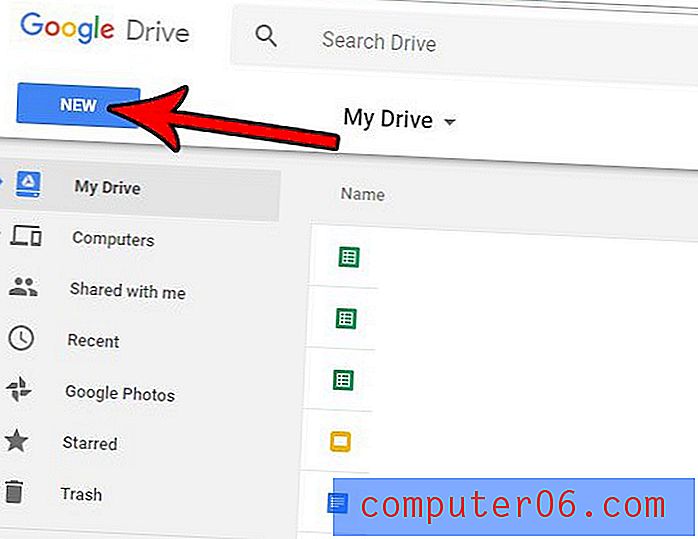 Como criar uma nova planilha do Google Sheets no Google Drive