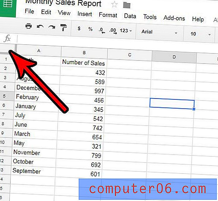 Hoe de breedte van meerdere kolommen in Google Spreadsheets te wijzigen