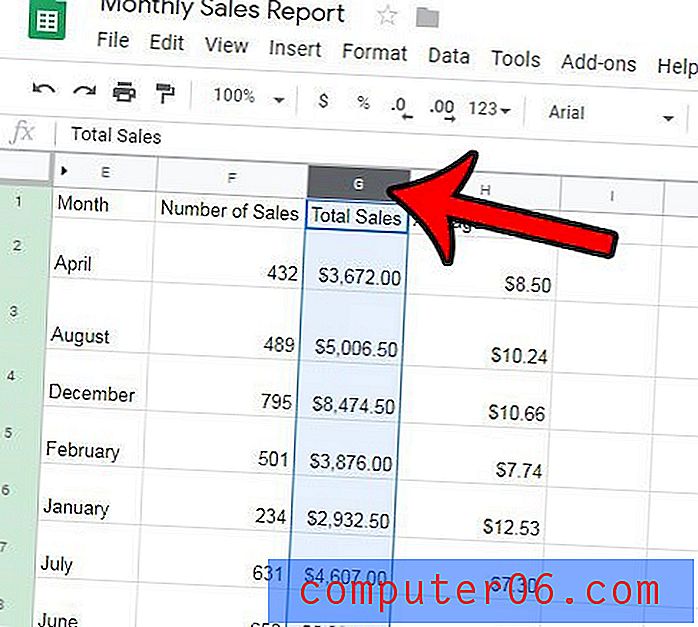 Slik legger du til farge i en kolonne i Google Sheets