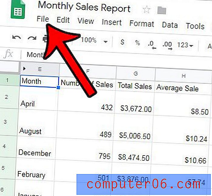 Como publicar um arquivo do Google Sheets na Web como PDF