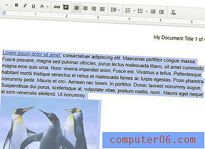 Kā palielināt dokumenta dokumentu fonta lielumu pakalpojumā Google dokumenti
