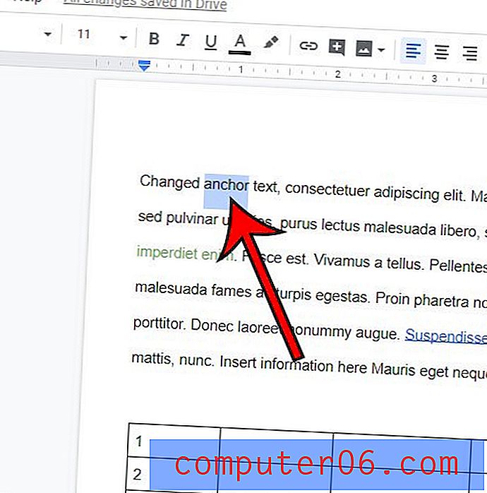 Como selecionar todo o texto correspondente no Google Docs