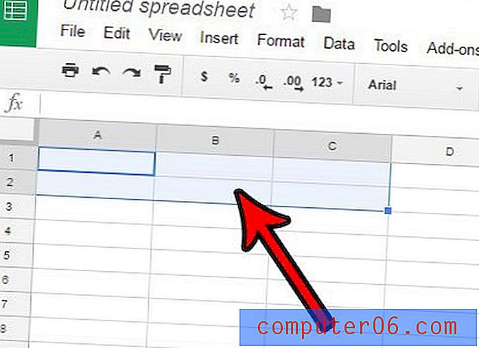 Cellen samenvoegen in Google Spreadsheets