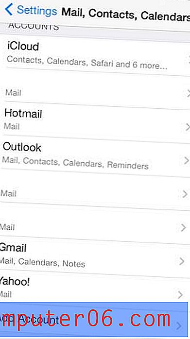 Como alternar entre contas de email no iPhone