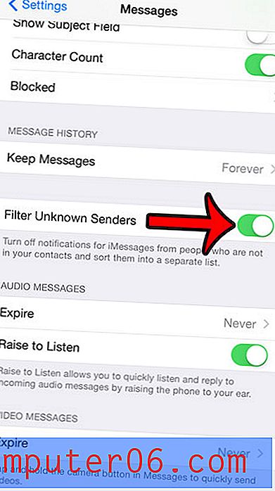 Cómo informar el spam de iMessage en un iPhone 6