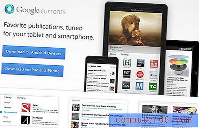 Vaadake oma mobiilseadme disainilahendust teenuse Google Currents abil