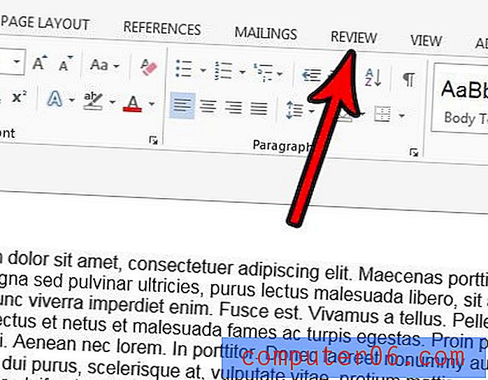 Tekens tellen in Microsoft Word 2013