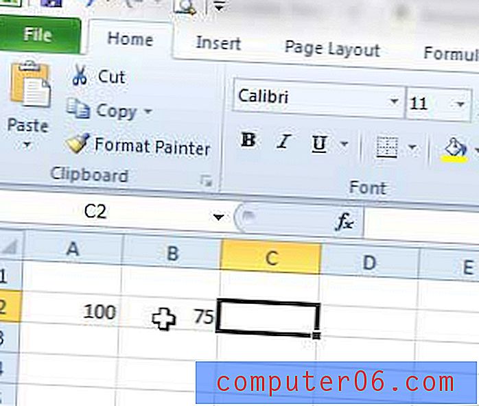 Wie subtrahieren Sie in Excel 2010?