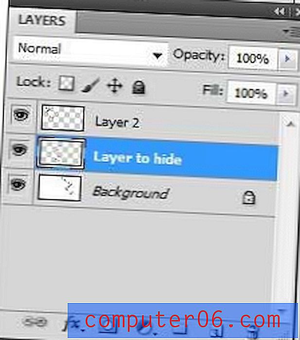 Hvordan skjule et lag i Photoshop CS5