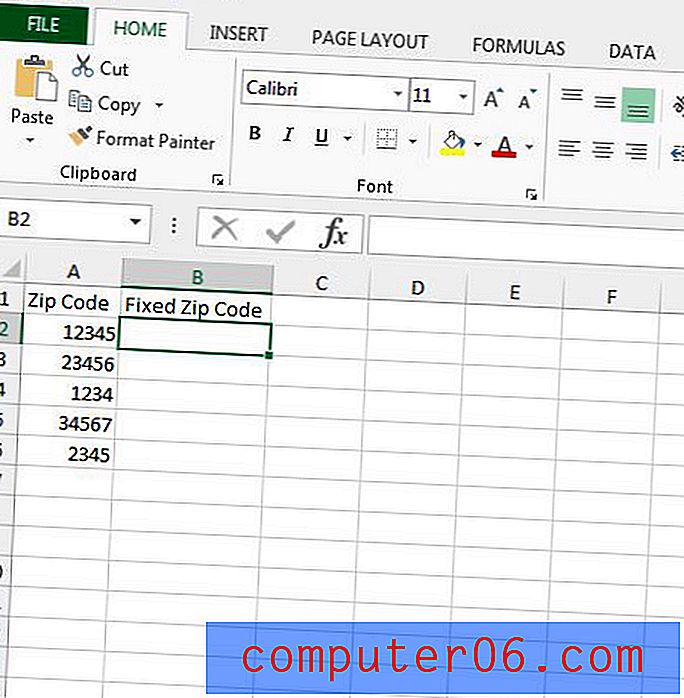 Kā pievienot skaitļiem vadošās nulles programmā Excel 2013