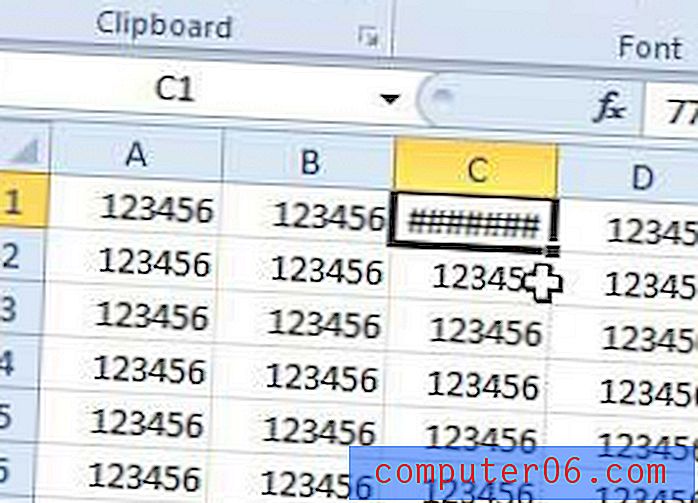 Dlaczego program Excel pokazuje ###### zamiast liczby?