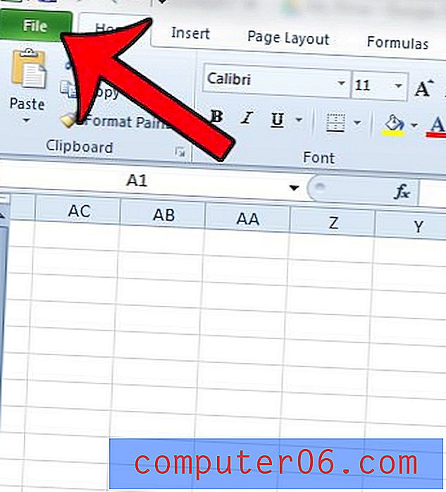 Hvorfor er mitt regneark bakover i Excel 2010?