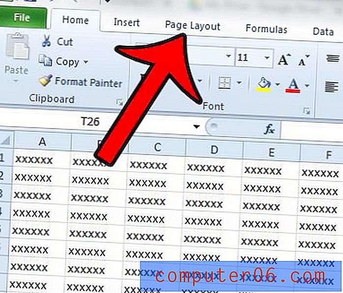 Kā pārtraukt režģlīniju drukāšanu programmā Excel 2010