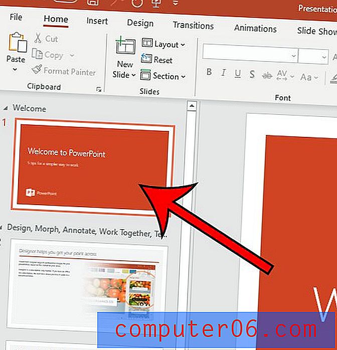 Как да добавите отметка в Powerpoint за Office 365