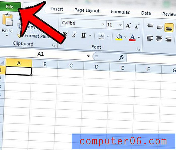 Excel 2010에서 페이지 레이아웃을 기본보기로 만드는 방법