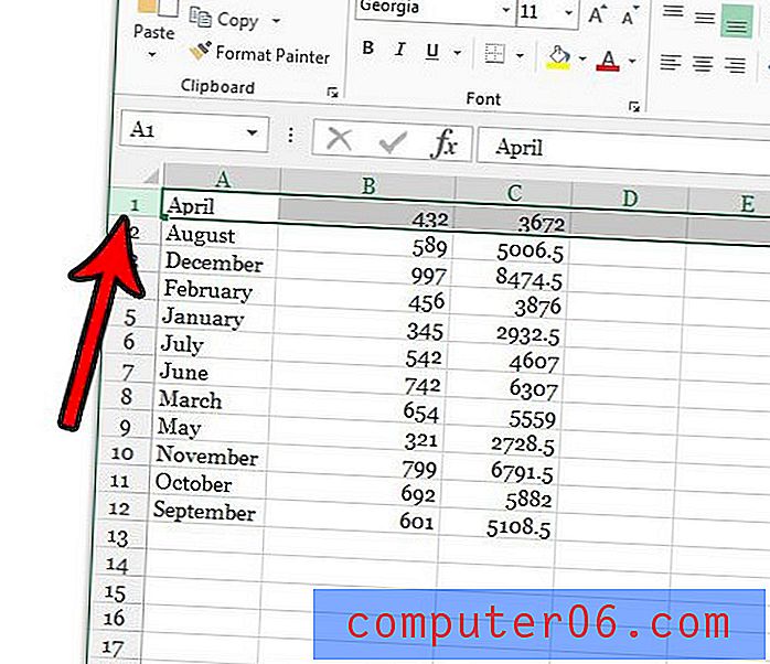 Kā nosaukt kolonnas programmā Excel 2013