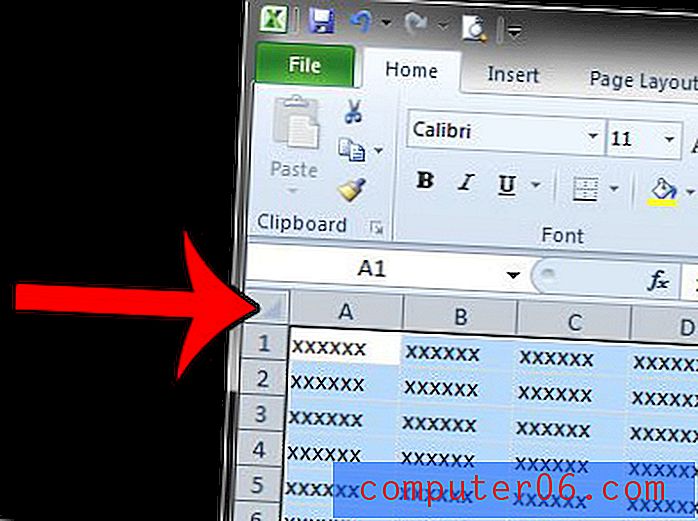 Kuidas muuta Excel 2010 kõik read sama kõrguseks