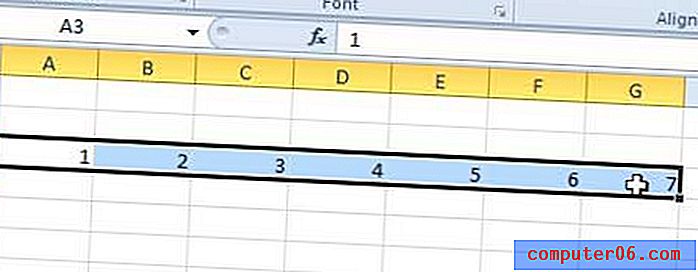 Kā atrast rindas summu programmā Excel 2010