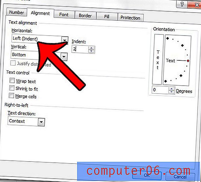 Excel 2010에서 들여 쓰기하는 방법