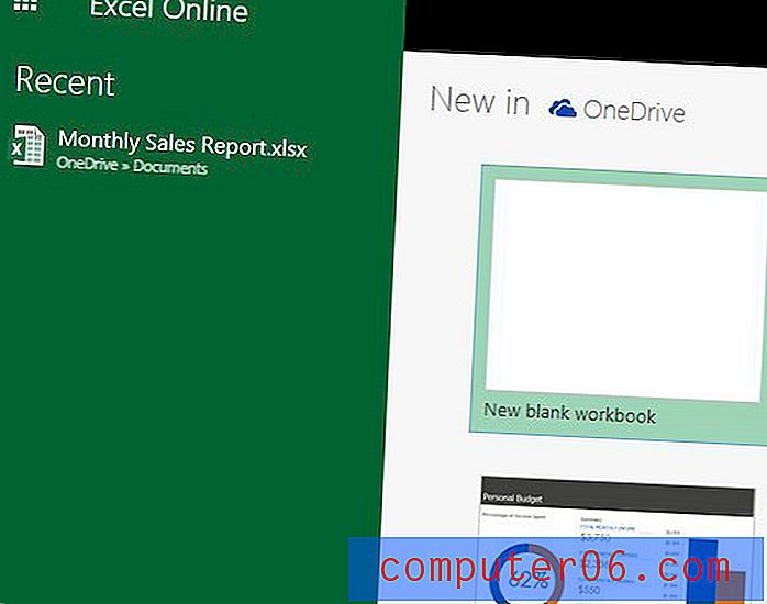 Kolommen verbergen in Excel Online