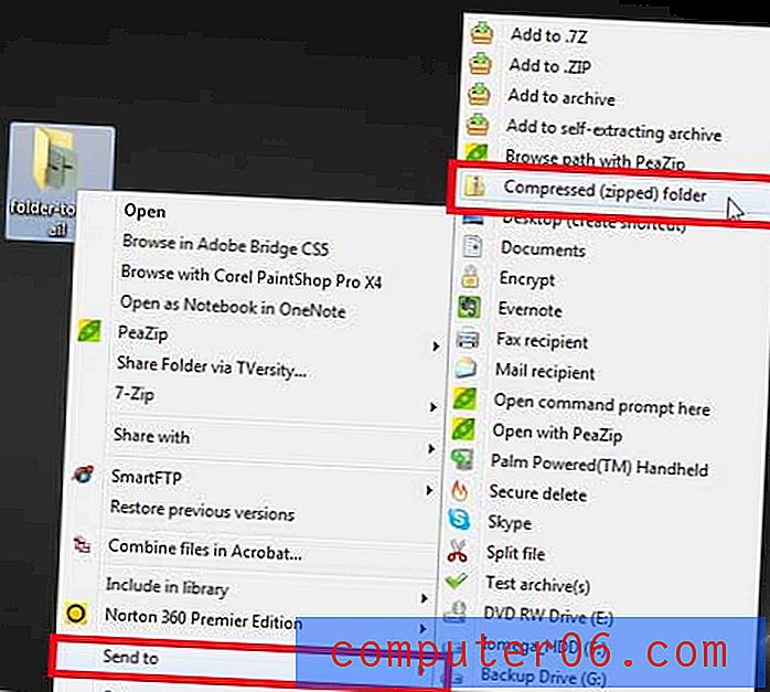 Как да изпратите цяла папка от файлове като прикачен файл в Outlook 2013