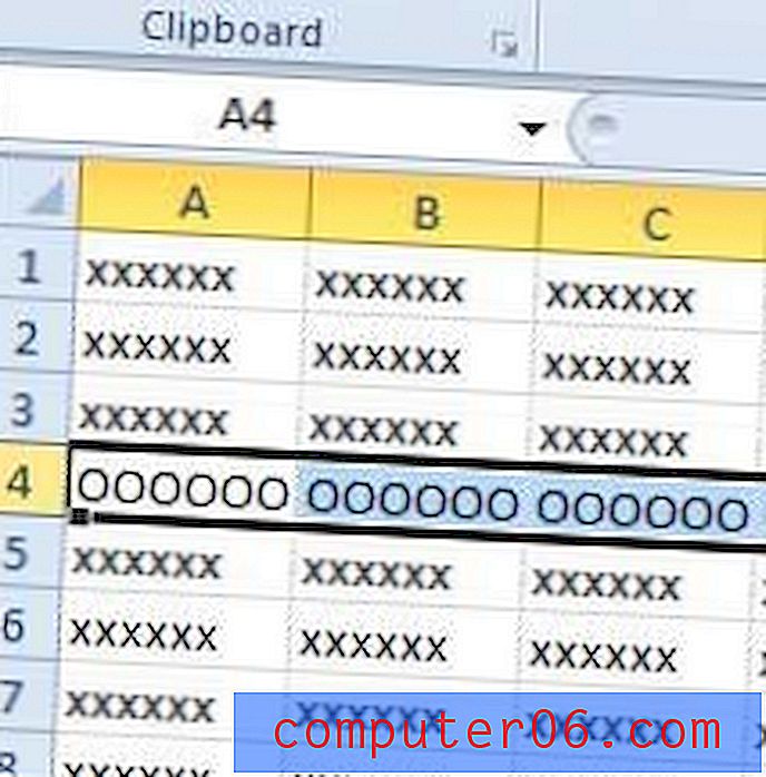 Kako sakriti red u Excelu 2010