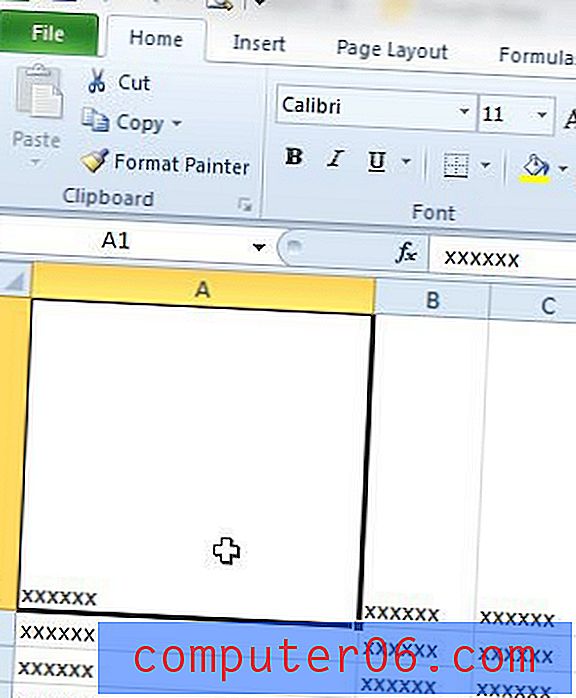 Kuidas teksti vertikaalselt tsentreerida Excel 2010 lahtrisse
