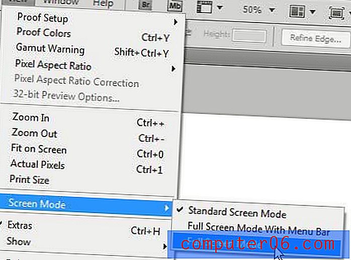 Превключване към режим на цял екран във Photoshop CS5