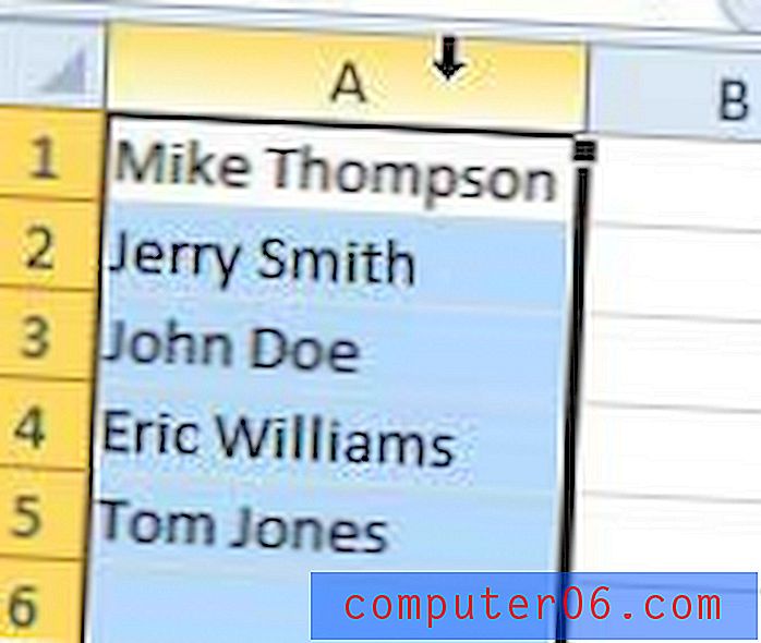 Kako podijeliti podatke u jedan stupac u dva stupca u Excelu 2010