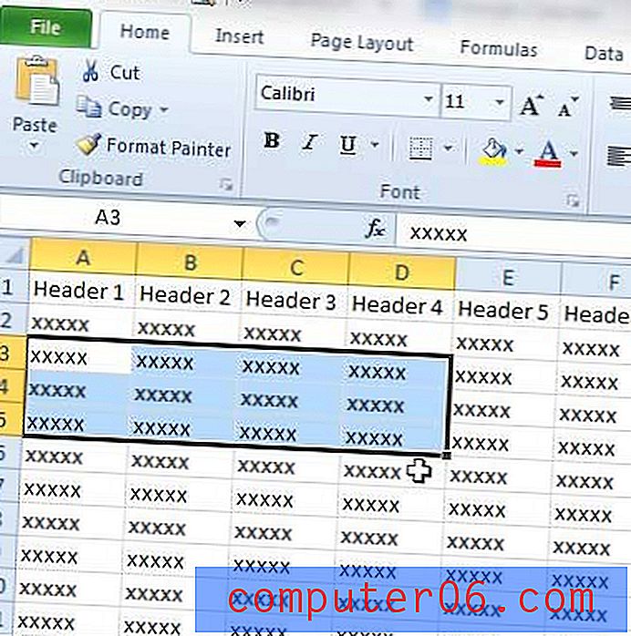 Kā izmantot pārsvītrojumu programmā Excel 2010