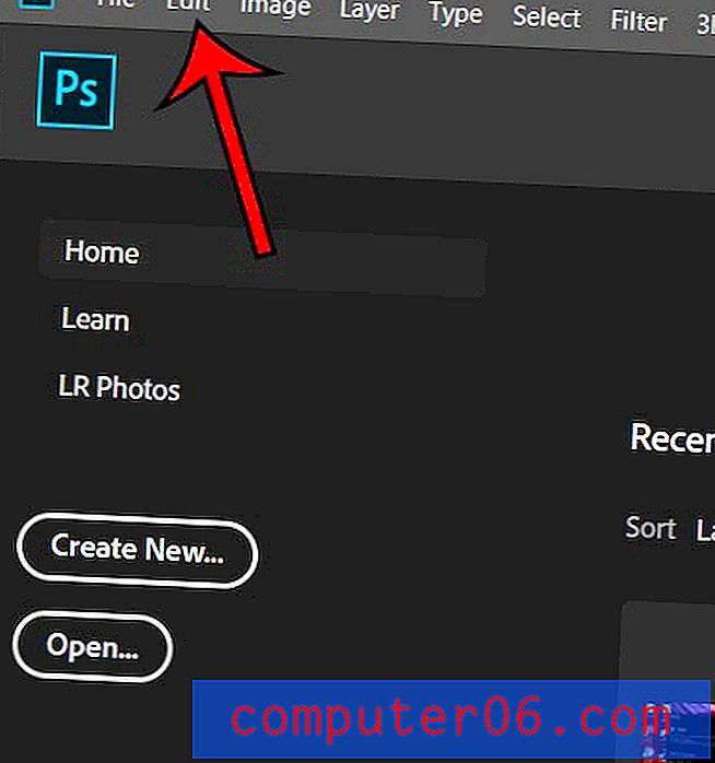 Hoe het startscherm in Photoshop CC uit te schakelen