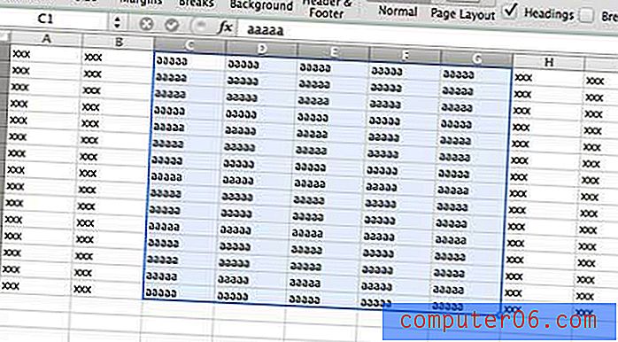 Kuidas määrata prindiala rakenduses Excel 2011