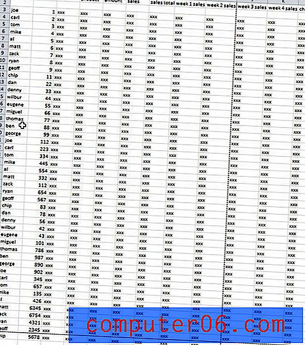 Passen Sie eine Tabelle auf eine Seite an