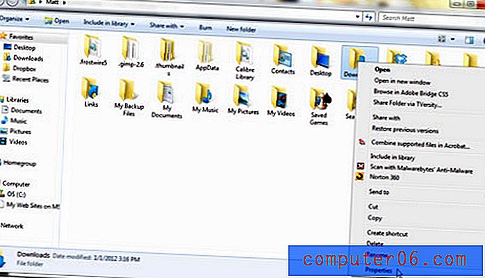 Slik endrer du standard Windows Explorer-mappe i Windows 7