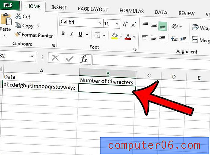 Come contare i personaggi in Excel 2013