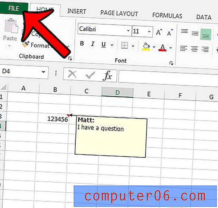 Kā paslēpt komentārus un rādītājus programmā Excel 2013