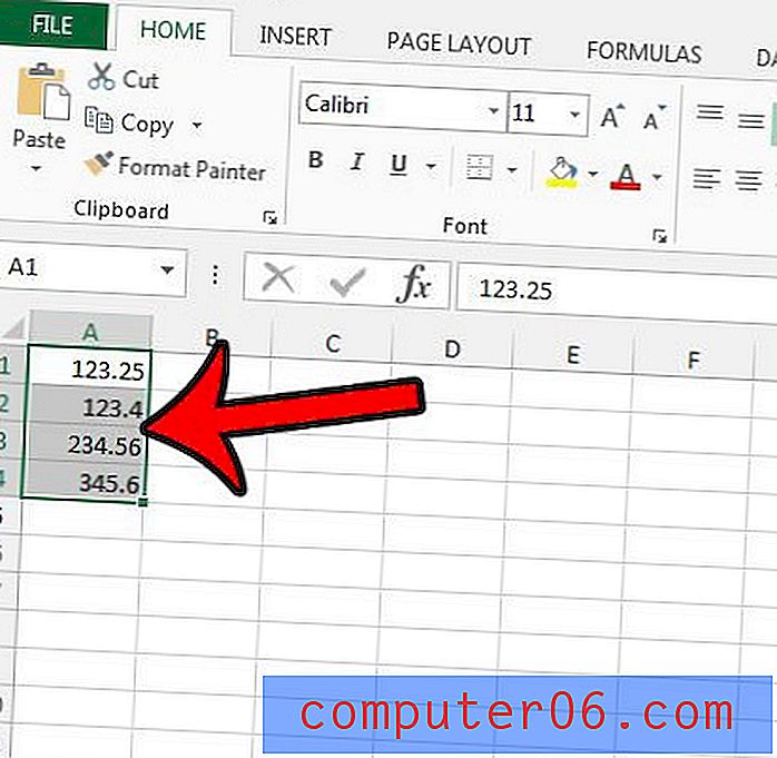 Jak zawsze wyświetlać dwa miejsca dziesiętne w programie Excel 2013