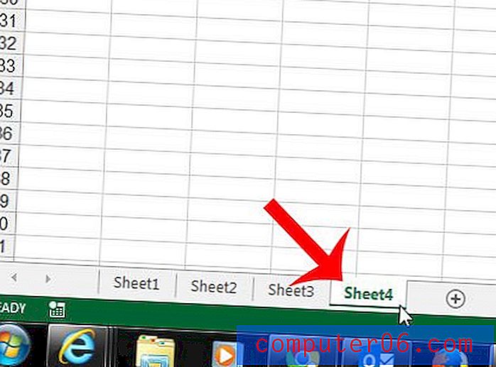 Darblapas cilnes izdzēšana programmā Excel 2013